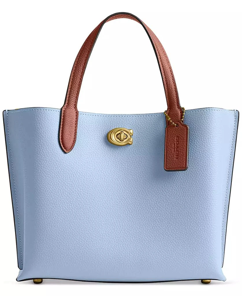 Coach Polished Pebble Leather Willow Tote 24 with Convertible Straps 5