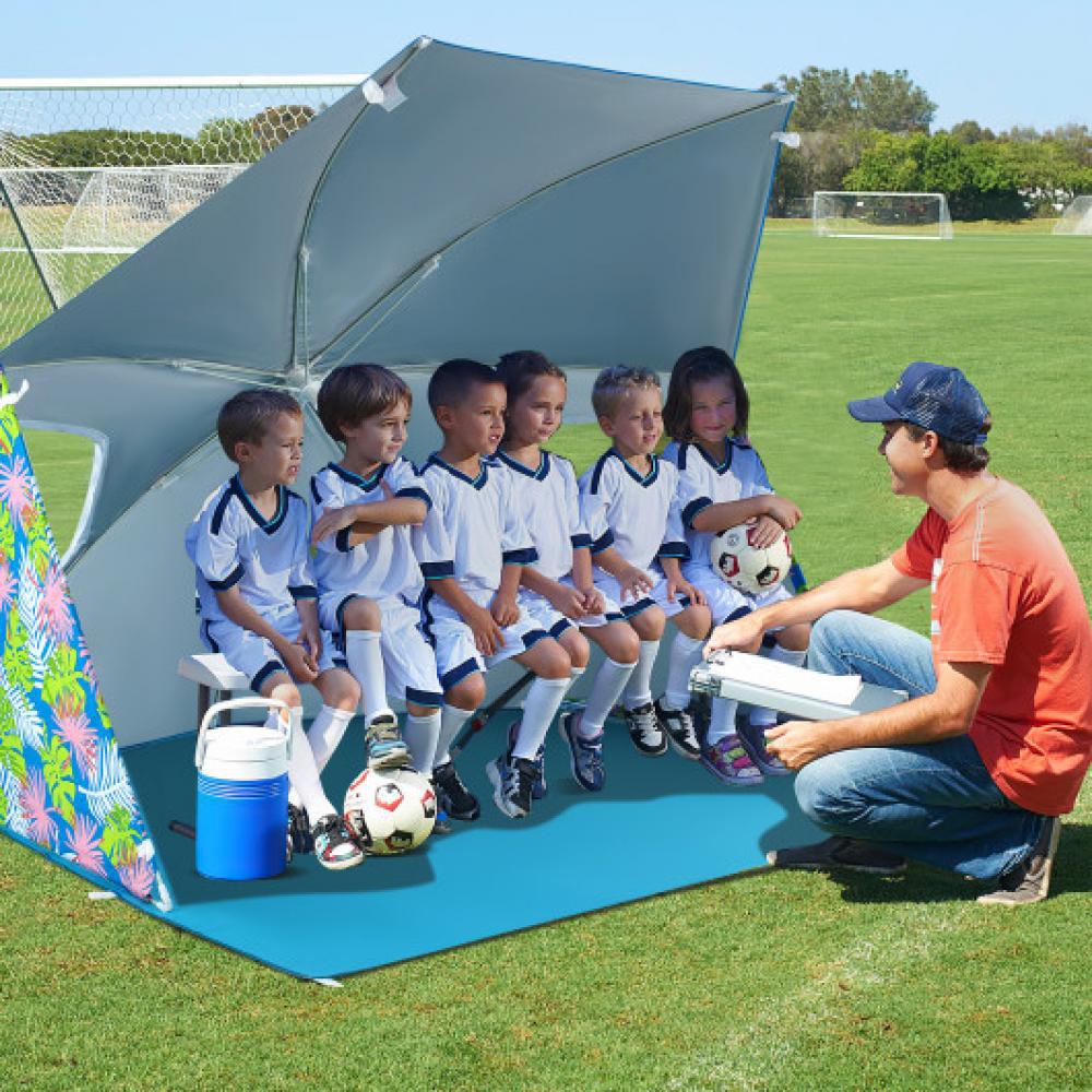 Hivvago UPF50+ Sun Protection Beach Umbrella Tent with Portable Carrying Bag-Blue