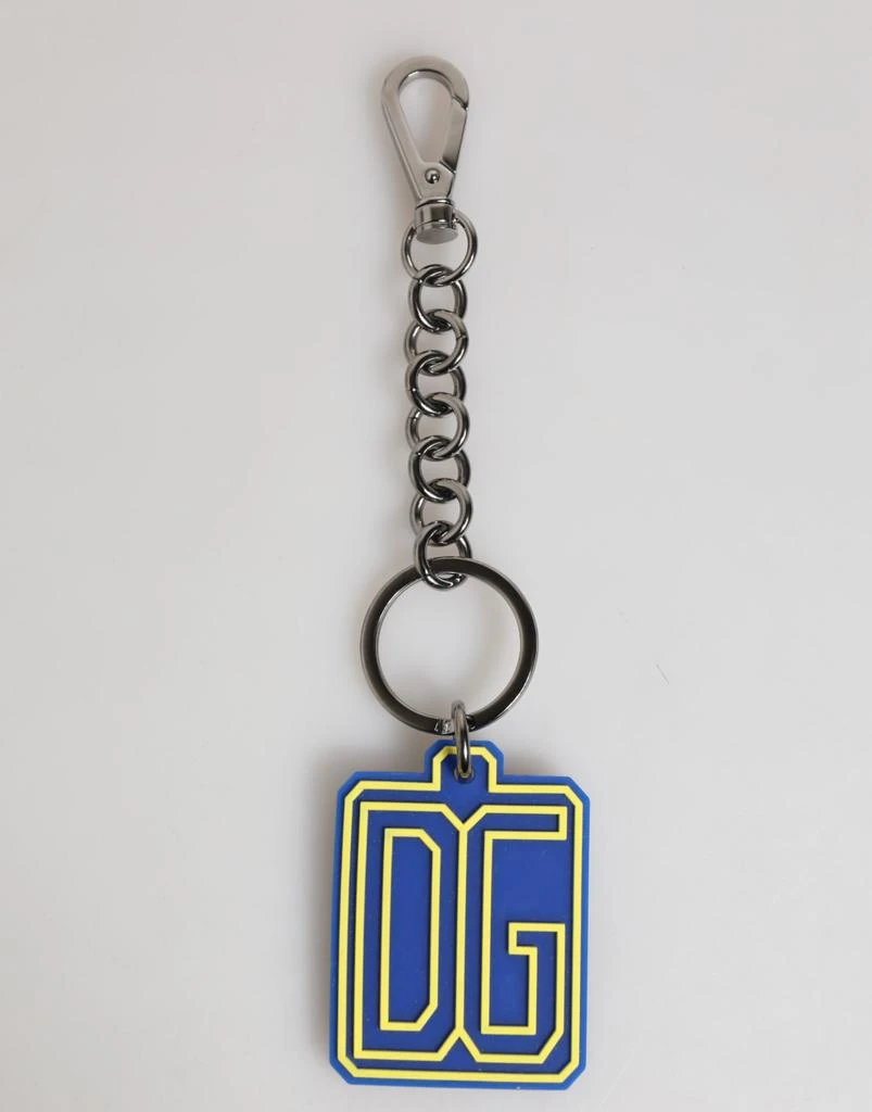 Dolce 
Gabbana yellow DG Rubber Logo Men Keychain Men
s Keyring 4