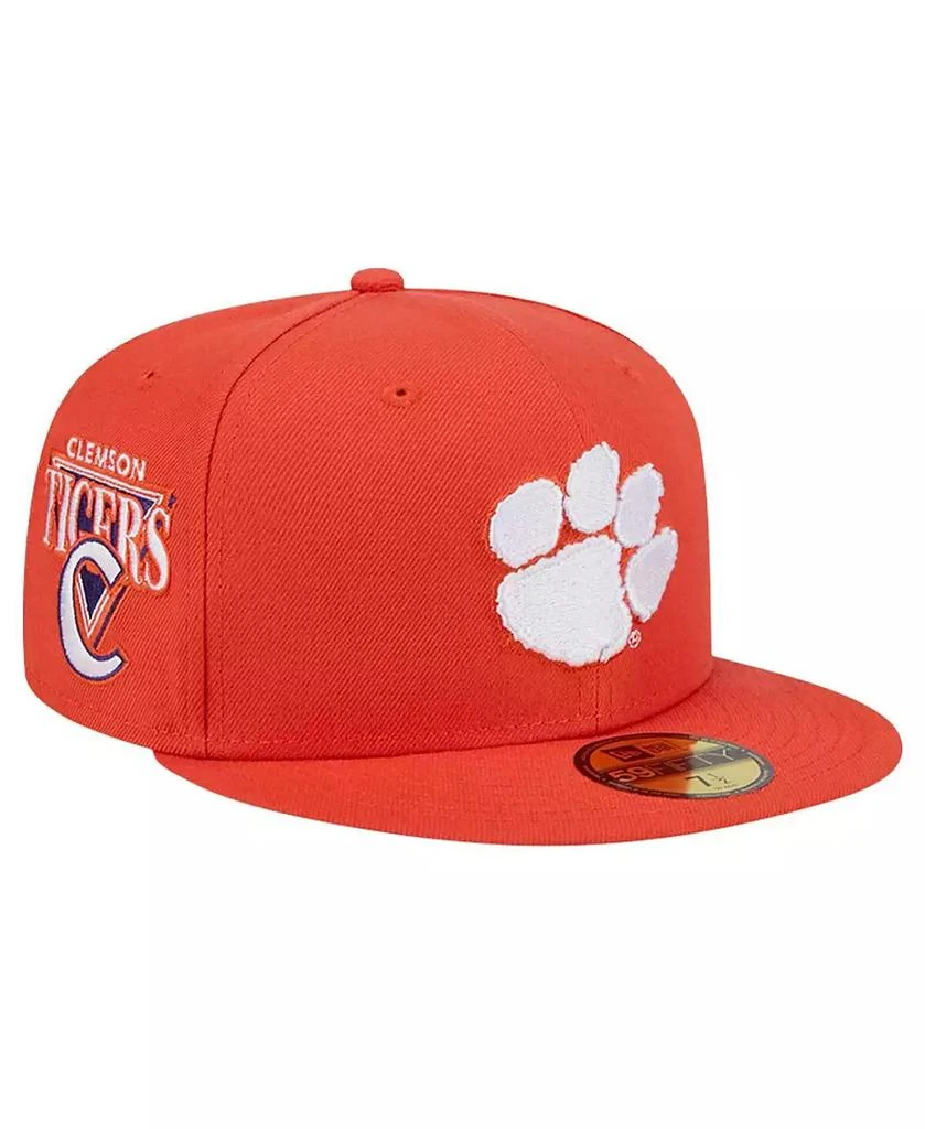 New Era Men's Orange Clemson Tigers Throwback 59FIFTY Fitted Hat 1