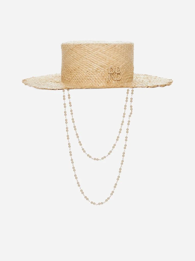 RUSLAN BAGINSKIY Straw Canotier hat 1
