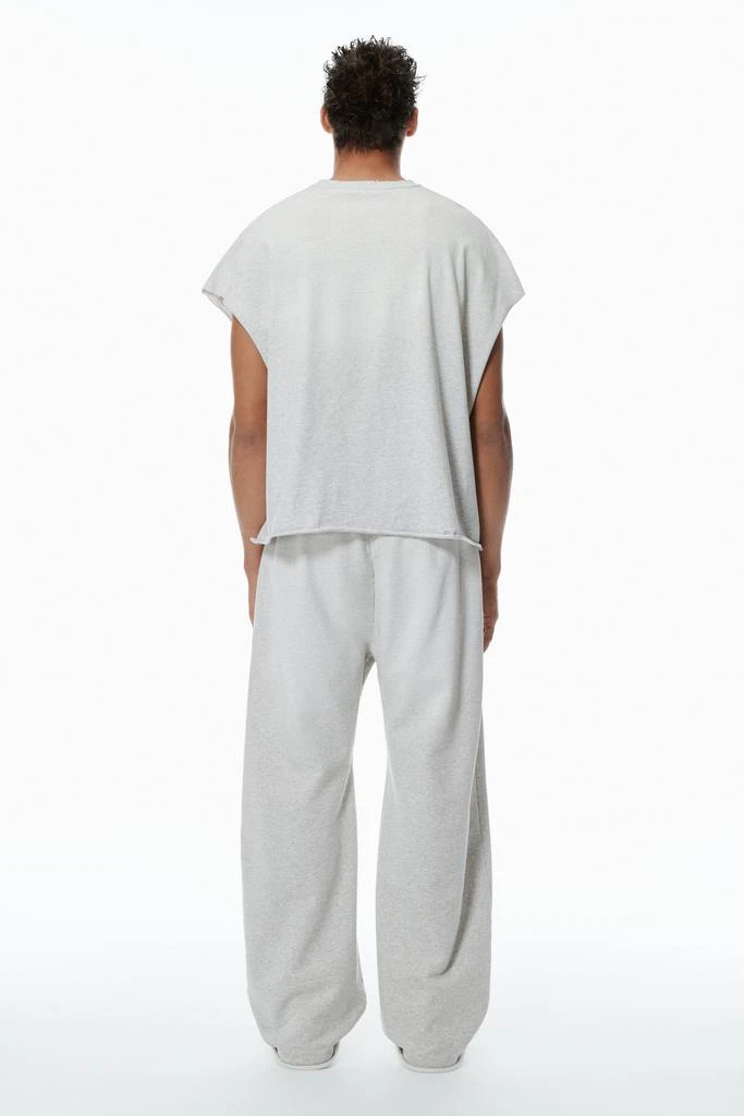 Alexander Wang Unisex Logo Oversized Cotton Terry Sweatpants 4