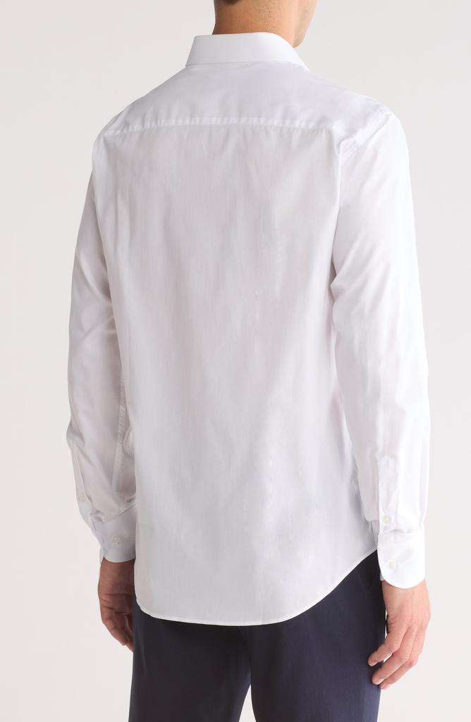 Armani Collezioni Solid Cotton Twill Dress Shirt