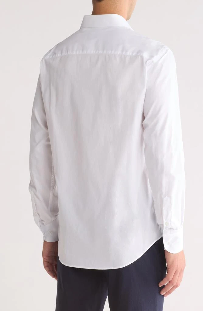 Armani Collezioni Solid Cotton Twill Dress Shirt 2