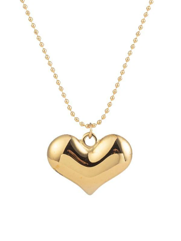 Eye Candy LA Luxe 18K Goldplated Sterling Silver Mini Heart Necklace 1