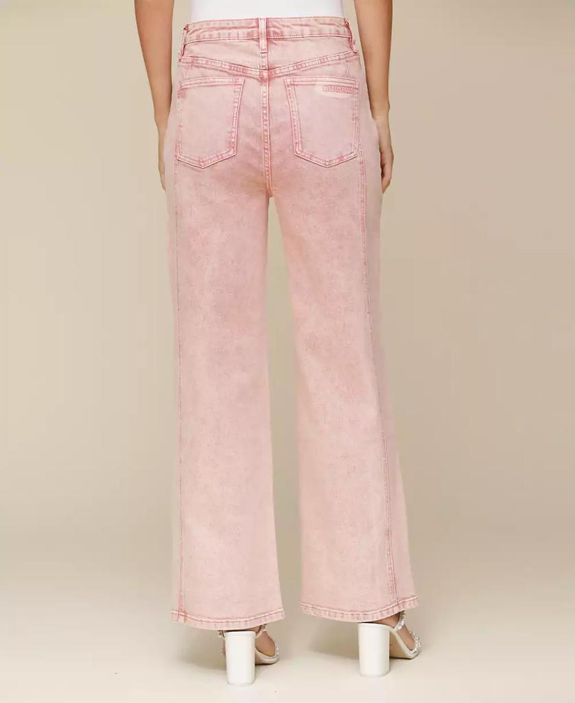 Avec Les Filles Women's High Rise Angled Seam Wide Leg Jeans