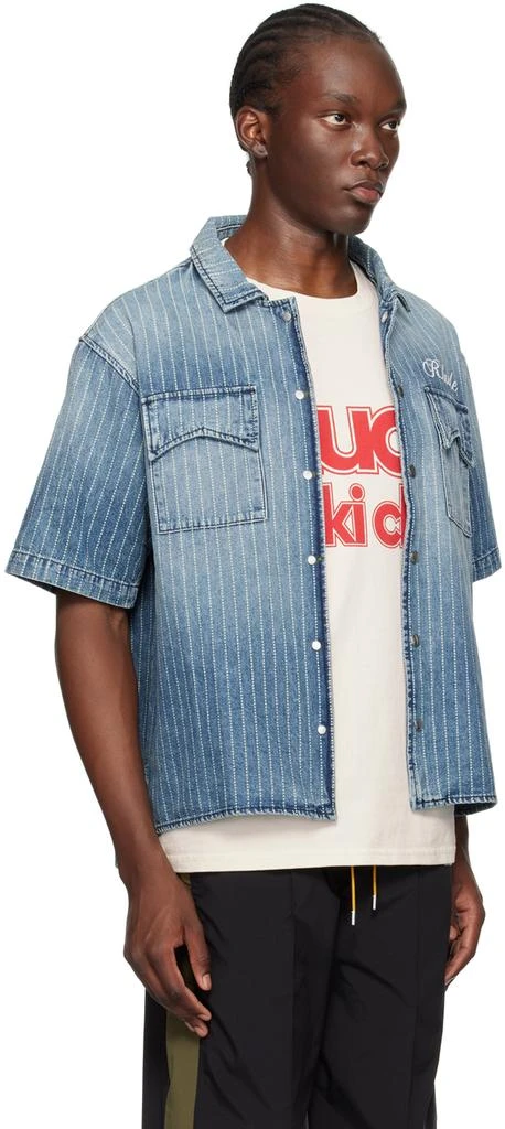 Rhude Indigo Wabash Denim Shirt 2