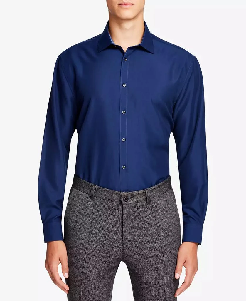 Society of Threads Men's Slim-Fit Non-Iron Performance Solid Dress Shirt 4