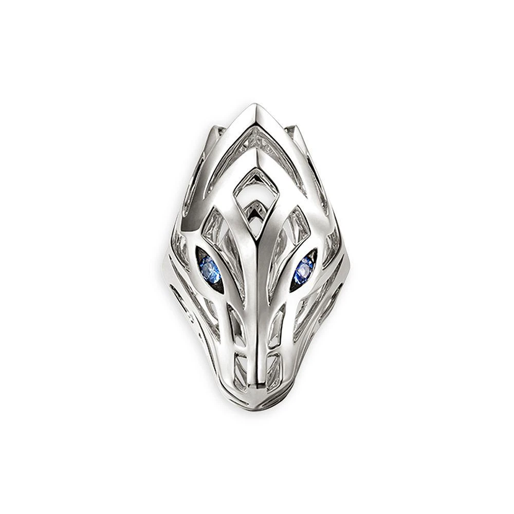 John Hardy Sterling Silver Blue Sapphire Sapphire Naga Saddle Ring 1