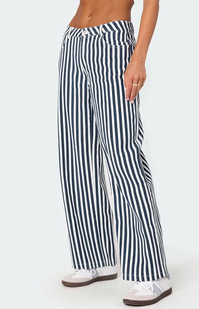 Edikted Striped Low Rise Jeans 3