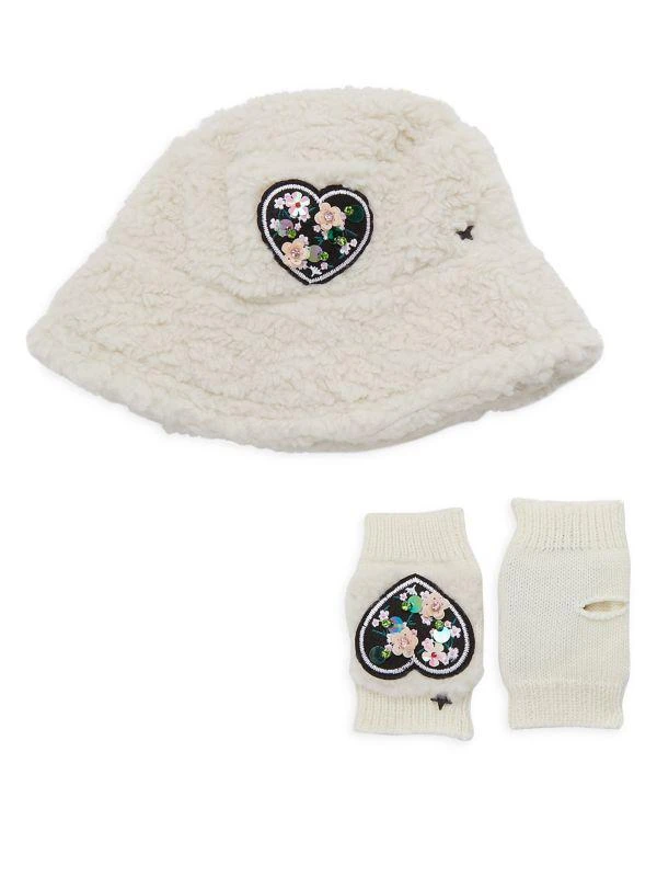 Jocelyn  Hat/Mitten Set My super warm Kush Palomino Mittens match our fuzzy Beige  main image 4