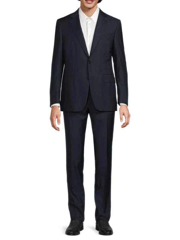 Canali Solid Wool Suit 1