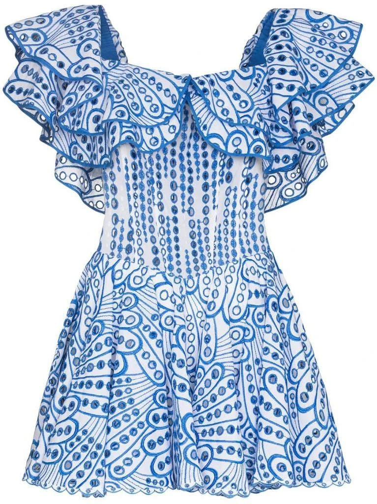 NA Blue Delia ruffled mini Dress 1
