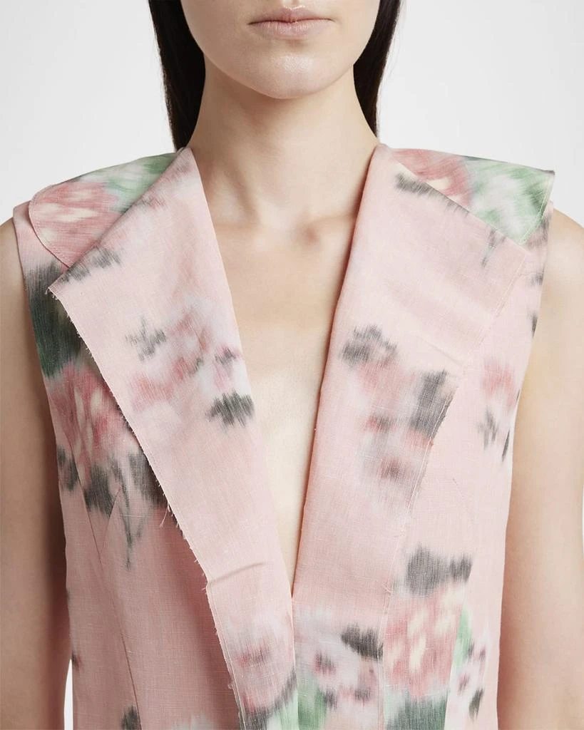 PHILOSOPHY di LORENZO SERAFINI Blur Floral-Print Ruffle Sleeveless Mini Dress 6