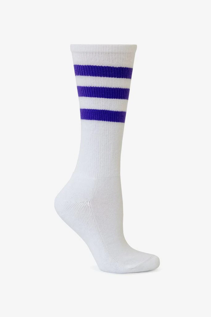 Los Angeles Apparel CALFSOCK - Unisex 3-Stripe Calf Sock 38