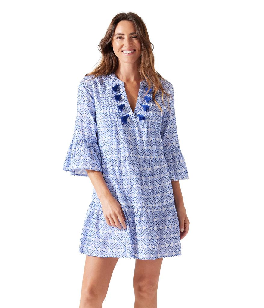 Tommy Bahama Diamond Clip Tiered Dress