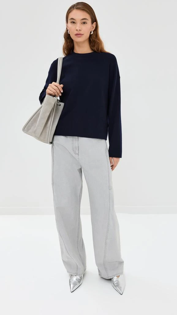 Tibi Double Faced Cashmere Oversized Easy Sweater 4