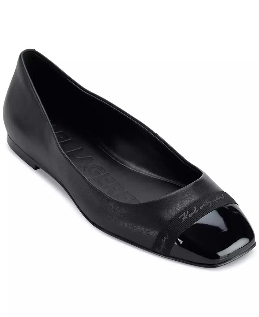 Karl Lagerfeld Paris Women's Zayne Square-Toe Ballet Flats 1