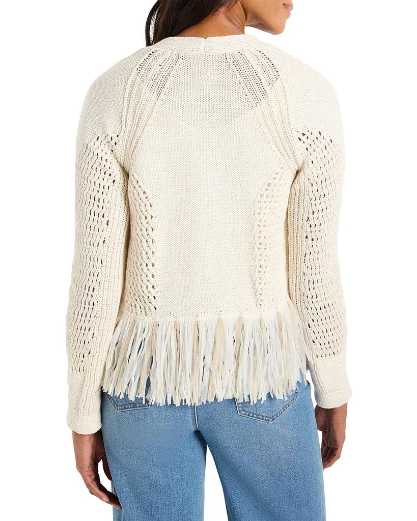NIC+ZOE Tape Fringe Cardigan Sweater 3