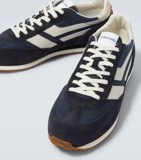 Tom Ford Mick suede-trimmed sneakers 3
