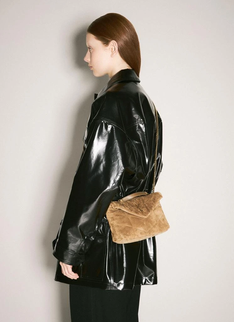Yves Saint Laurent Toy Puffer Suede Shoulder Bag 5