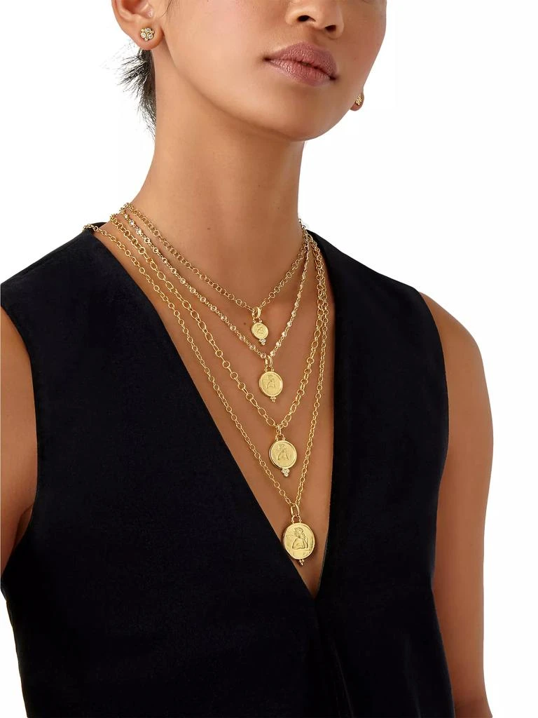 Temple St. Clair Florence86 18K Yellow Gold & 0.08 TCW Diamond Angel Pendant 2