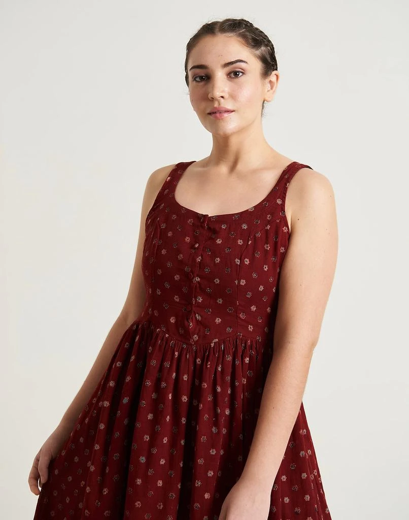 Madewell World of Crow Cherry Blossom gathered dress 3