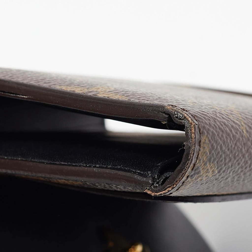 Louis Vuitton Louis Vuitton Black Monogram Canvas and Leather Flower Lock Wallet 15