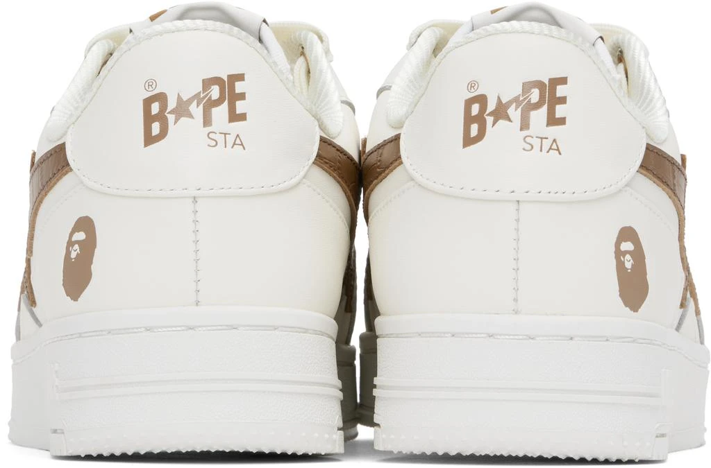 Bape Off-White & Brown 'BAPE' STA ICON Sneakers 2