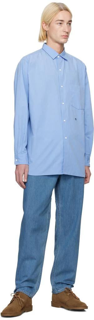 Nanamica Blue Regular Collar Wind Shirt 4
