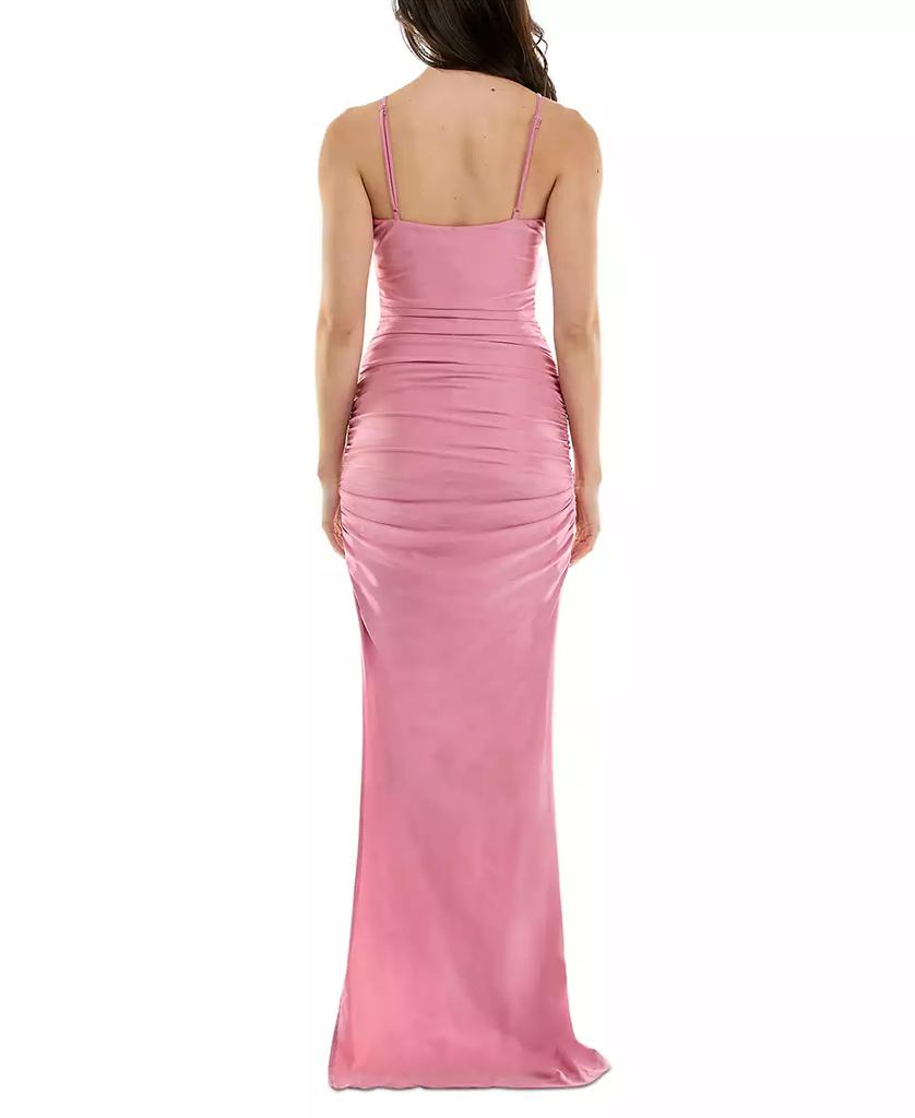 Emerald Sundae Juniors' Sleeveless Twisted-Front Gown