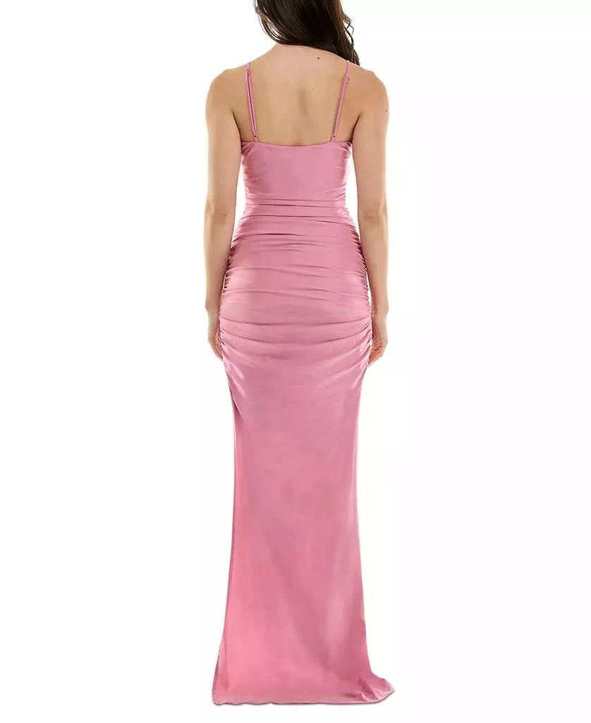 Emerald Sundae Juniors' Sleeveless Twisted-Front Gown 2