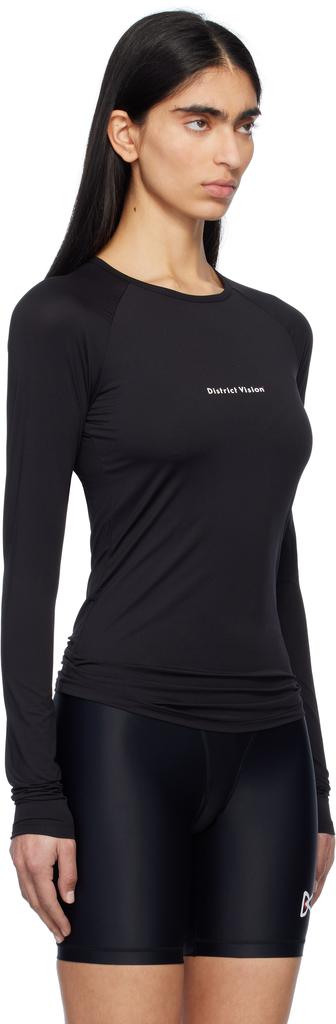 District Vision Black Aloe Long Sleeve Fitted Sport T-shirt