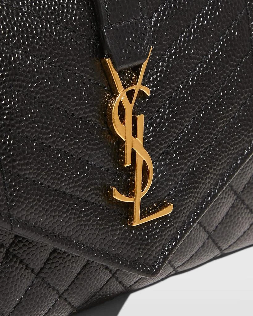 Yves Saint Laurent Envelope Small YSL Flap Wallet in Grained Leather 6