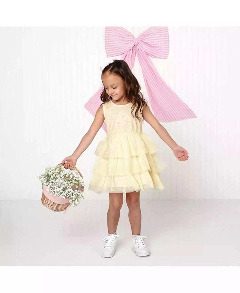 Sweet Wink Little Girls Lemon Floral Tank Tutu Dress 2