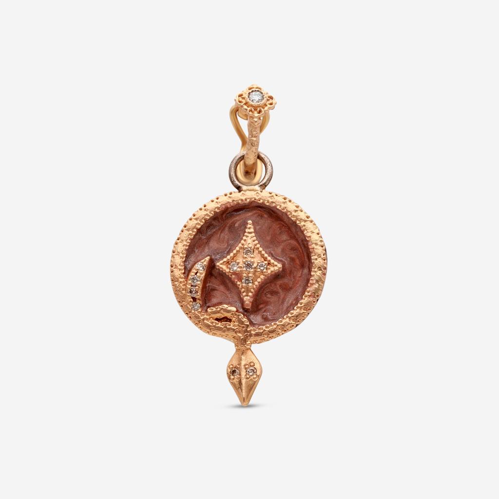 Armenta Armenta Rose 14K Rose Gold & Grey Sterling Silver Drop Enhancer 20564