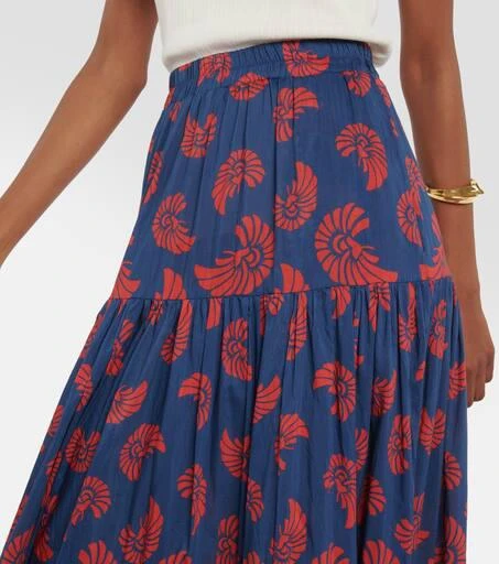 LA DOUBLE J Palmetto Placée cotton and silk maxi skirt 4