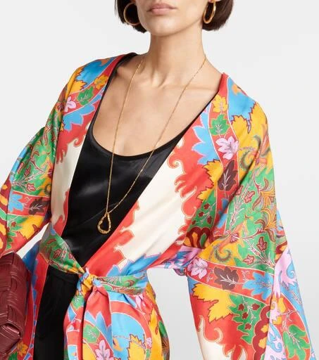 ETRO Printed silk beach cover-up 4