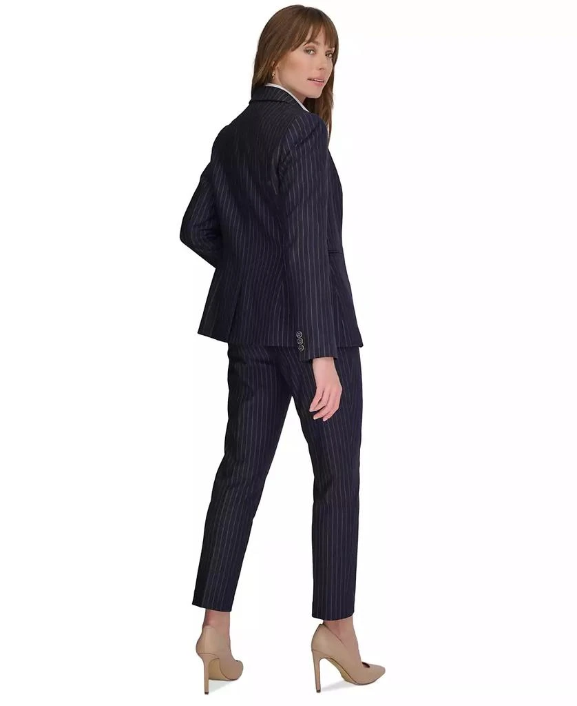 Tommy Hilfiger Women's Pinstripe Slim-Fit Single-Button Blazer 6