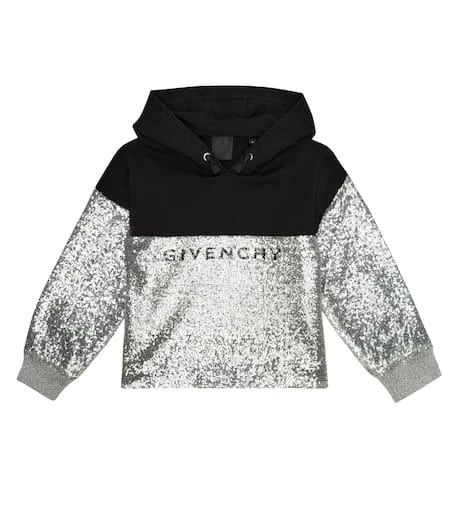 Givenchy Sequined logo cotton-blend hoodie 1