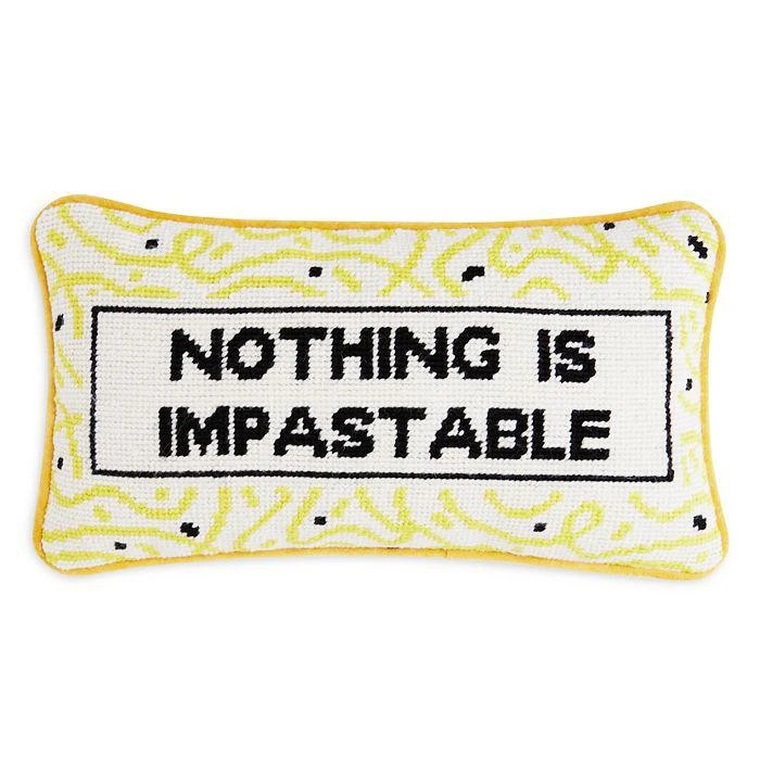 Furbish Studio Nothing is Impastable Needlepoint Decorative Pillow - Exclusive 1