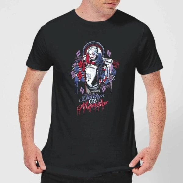 Original Hero DC Comics Suicide Squad Daddys Lil Monster T-Shirt - Black 1