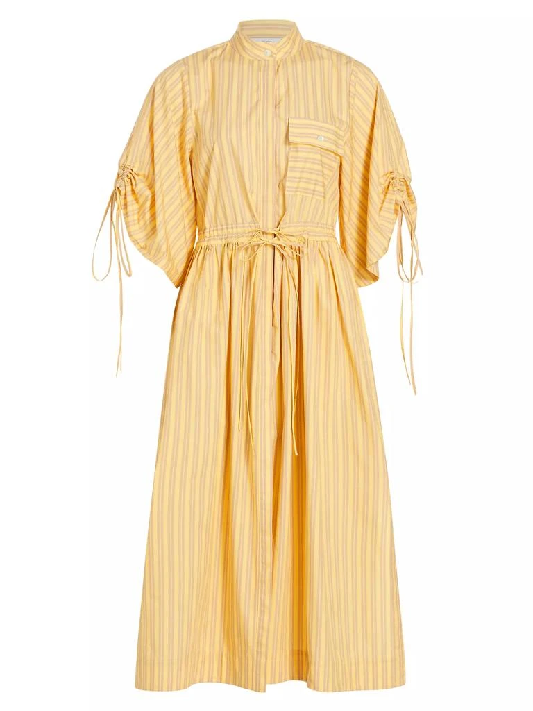 Hevron Yana Stripe Linen Midi-Dress 1