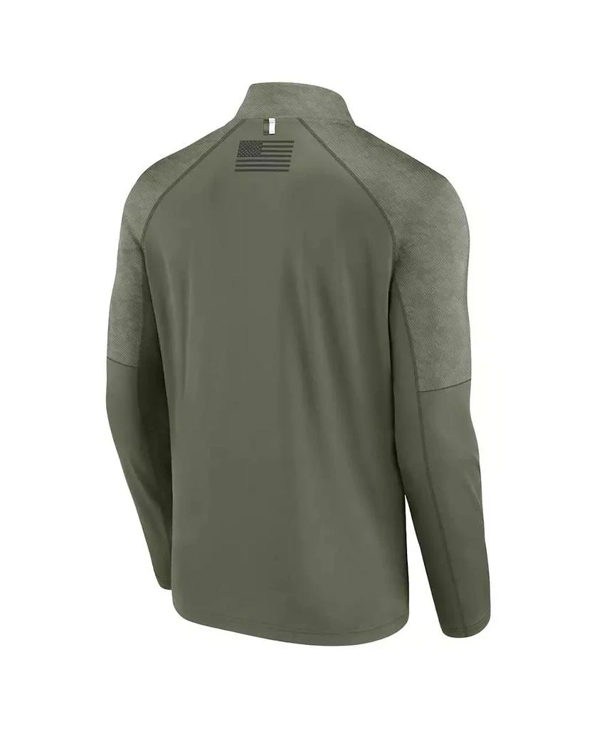 Fanatics Men's Olive Oklahoma Sooners OHT Military-Inspired Appreciation Titan Raglan Quarter-Zip Jacket 3
