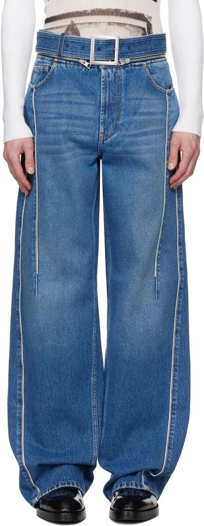Jean Paul Gaultier Blue 'The Belted Denim' Jeans 1