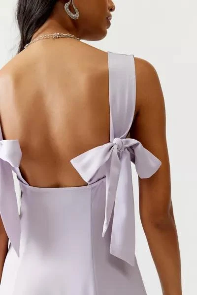 Urban Outfitters UO Bri Double Bow Sleek Satin Mini Dress 5