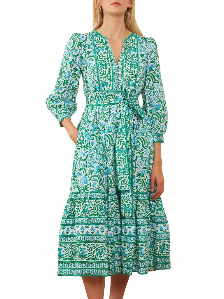Pink City Prints Aqua Mix Prairie Dress 2