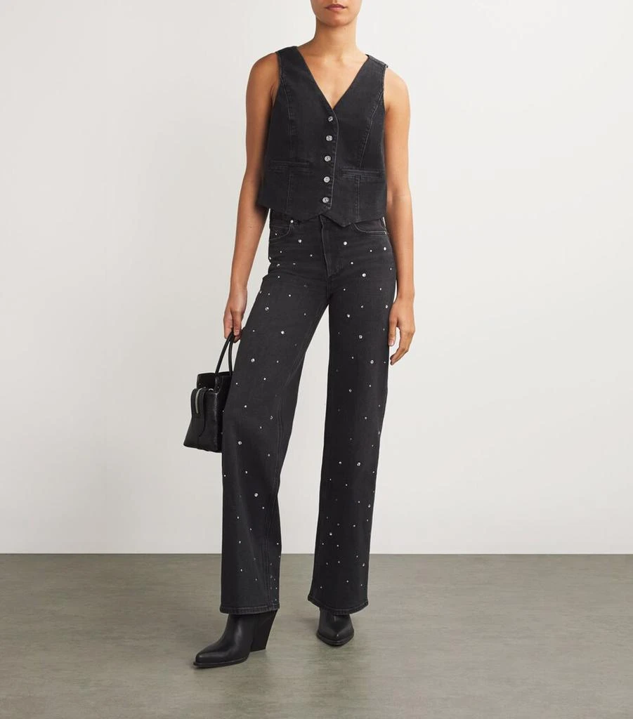 Paige Embellished Sasha Wide-Leg Jeans 2