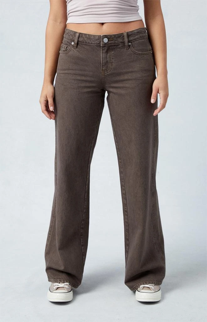 PacSun Eco Brown Low Rise Baggy Jeans 2