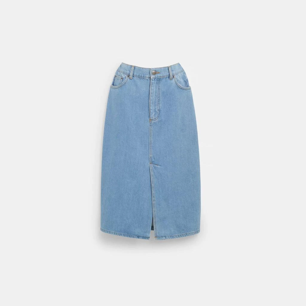 Coach Outlet Coach Outlet Mid Denim Skirt 1